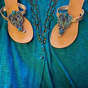 Madeline Stuart Rhinestone Sandals 8W